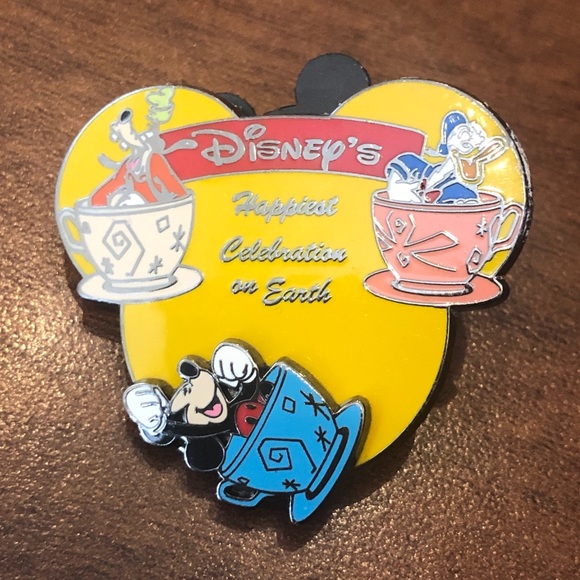 Disney Accessories Disneys Happiest Celebration On Earth Tea Cup Pin Poshmark